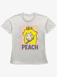 Nintendo Framed Princess Peach Girls Straight Fit T-Shirt