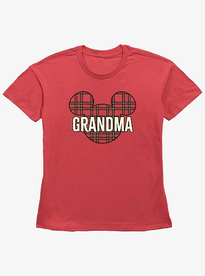 Disney Mickey Mouse Grandma Holiday Patch Girls Straight Fit T-Shirt