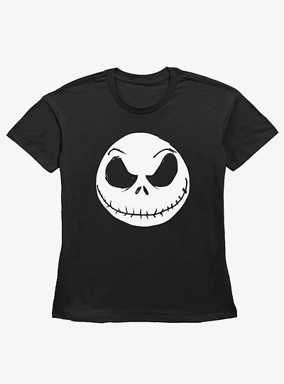 The Nightmare Before Christmas Big Face Jack Girls Straight Fit T-Shirt