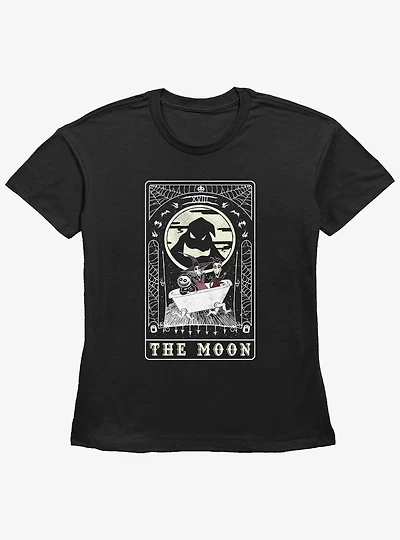 The Nightmare Before Christmas Oogie Boogie The Moon Tarot Card Girls Straight Fit T-Shirt