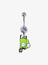 Invader Zim 14G Steel GIR Navel Barbell