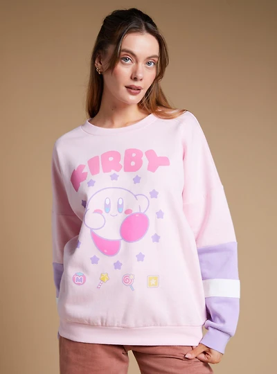 Nintendo Kirby Color Block Crewneck — BoxLunch Exclusive