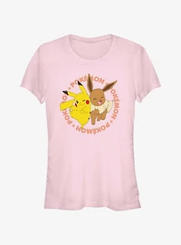 Pokemon Poke Pals Pikachu & Eevee Girls T-Shirt