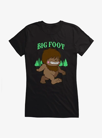 Chibi Cryptids Big Foot Girls T-Shirt