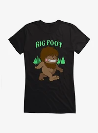 Chibi Cryptids Big Foot Girls T-Shirt