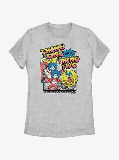 Dr. Seuss's Cat The Hat Thing One And Two Comic Art Womens T-Shirt