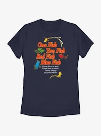 Dr. Seuss's One Fish, Two Red Blue Fish Funny Things Are Everywhere Womens T-Shirt