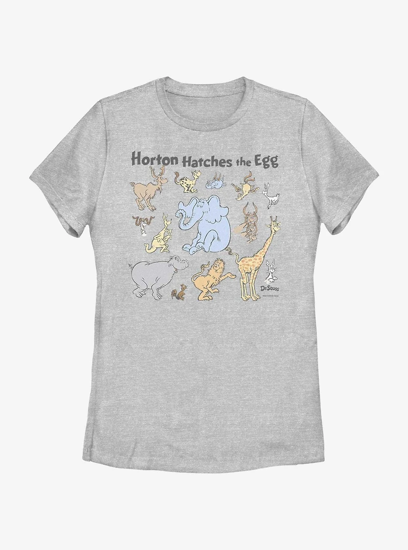 Dr. Seuss's Horton Hatches The Egg Characters Womens T-Shirt