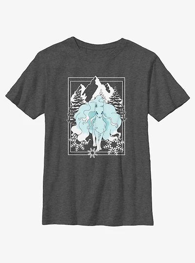 Pokemon Ninetales Winter Scene Youth T-Shirt