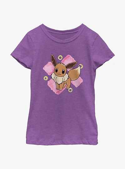 Pokemon Eevee Brush Strokes Youth Girls T-Shirt