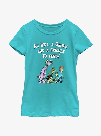 Dr. Seuss's The Bippolo Seed & Other Lost Stories Ikka Gritch Grickle To Feed Youth Girls T-Shirt