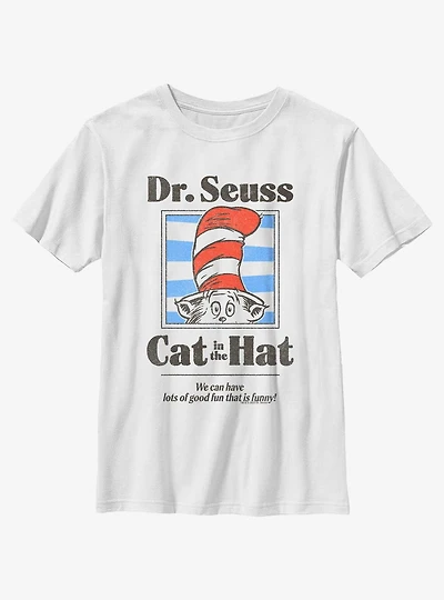Dr. Seuss's Cat The Hat Striped Portrait Youth T-Shirt