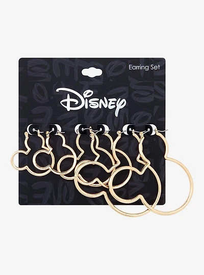 Disney Mickey Mouse Silhouette Hoop Earring Set - BoxLunch Exclusive