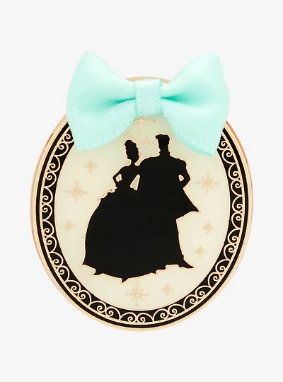 Loungefly Disney Princess and the Frog Tiana & Prince Naveen Silhouette Enamel Pin - BoxLunch Exclusive