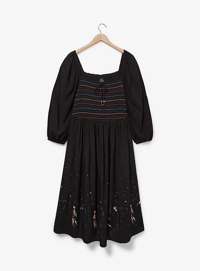 Disney The Nightmare Before Christmas Jack & Sally Long Sleeve Plus Midi Dress — BoxLunch Exclusive