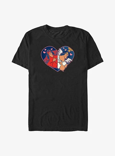 Disney The Emperor's New Groove Kronk Angel & Devil Heart Big & Tall T-Shirt