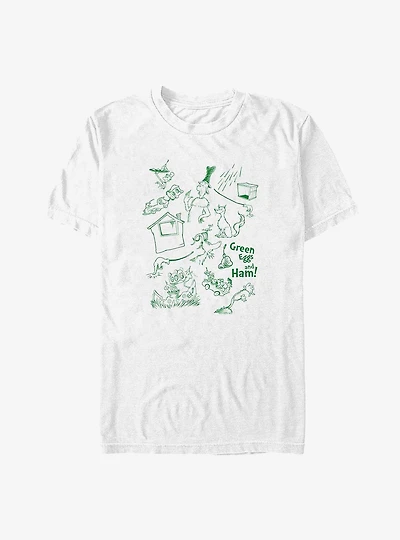 Dr. Seuss Green Eggs And Ham Icons Big & Tall T-Shirt