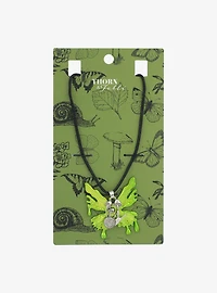 Thorn & Fable Dripping Butterfly Cord Necklace