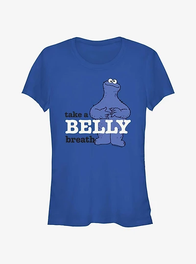 Sesame Street Cookie Monster Take A Belly Breath Girls T-Shirt