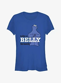 Sesame Street Cookie Monster Take A Belly Breath Girls T-Shirt