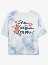 Sesame Street Elmo How Ya Doin Girls Tie-Dye Crop T-Shirt