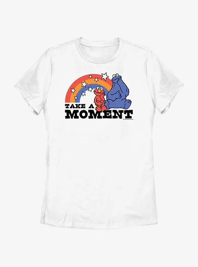 Sesame Street Take A Moment Elmo and Cookie Monster Womens T-Shirt