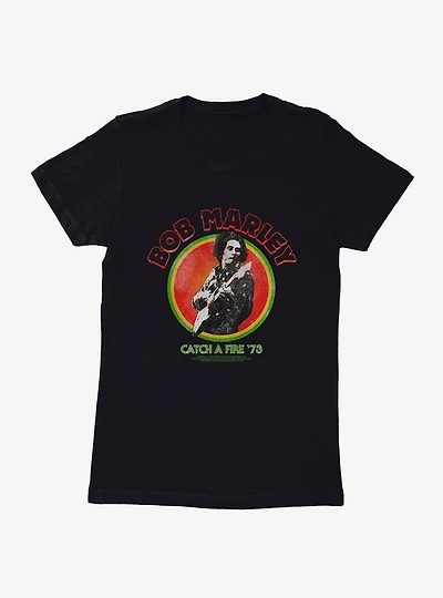 Bob Marley Catch A Fire '73 Womens T-Shirt