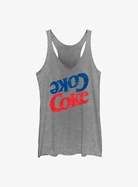 Coca-Cola Coke Stack Girls Raw Edge Tank
