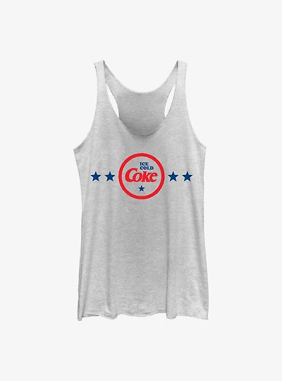 Coca-Cola Ice Cold Coke Badge Girls Raw Edge Tank