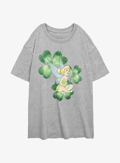 Disney Tinker Bell Clover Tink Womens Oversized T-Shirt