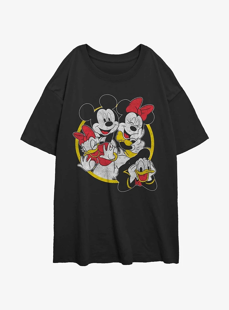 Disney Mickey Mouse Classic Couples Womens Oversized T-Shirt