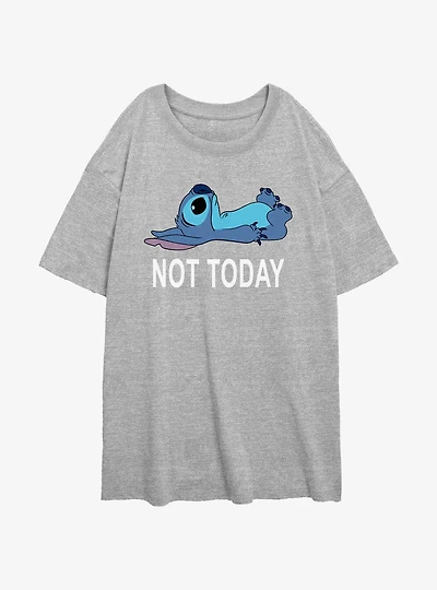 Disney Lilo & Stitch Not Today Womens Oversized T-Shirt