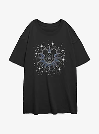 Disney Mickey Mouse Celestial Womens Oversized T-Shirt