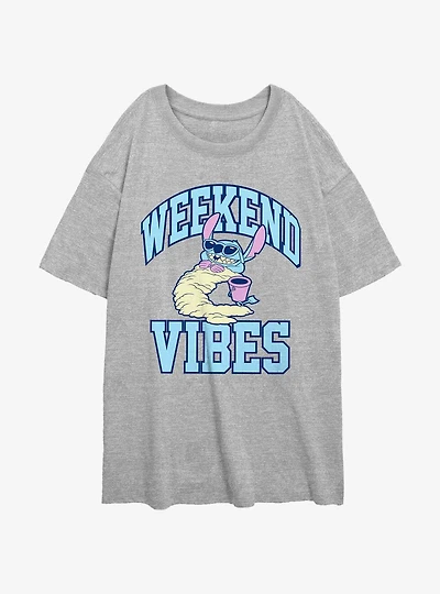 Disney Lilo & Stitch Weekend Vibes Womens Oversized T-Shirt