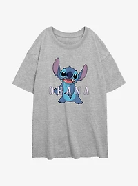 Disney Lilo & Stitch Ohana Womens Oversized T-Shirt