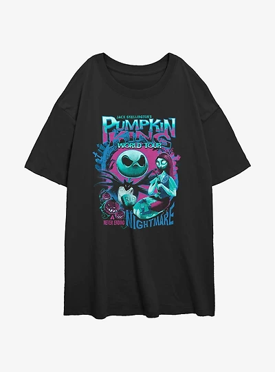 Disney The Nightmare Before Christmas Tour Womens Oversized T-Shirt
