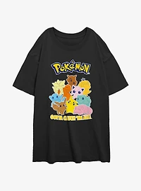 Pokemon Catch Em All Womens Oversized T-Shirt