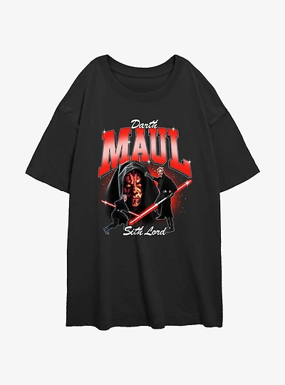 Star Wars Darth Maul Sith Lord Womens Oversized T-Shirt