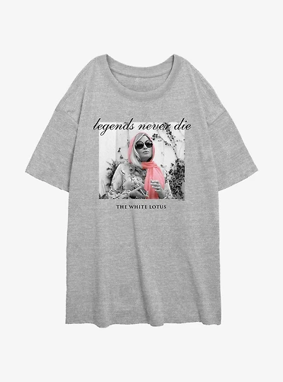 The White Lotus Tanya Legends Never Die Womens Oversized T-Shirt