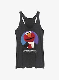 Sesame Street Elmo Tuxedo Checking In Girls Tank