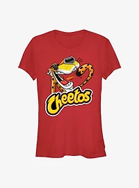 Cheetos Chester Eating Cheetos Girls T-Shirt