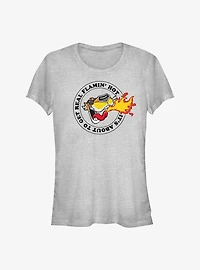 Cheetos Chester It's About To Get Real Flamin Hot Girls T-Shirt