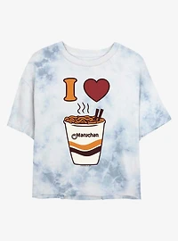 Maruchan I Heart Maruchan Tie-Dye Girls Crop T-Shirt