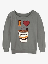 Maruchan I Heart Maruchan Girls Slouchy Sweatshirt