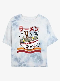 Maruchan Kawaii Bowl Yum Yum Tie-Dye Girls Crop T-Shirt