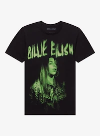 Billie Eilish Green Jumbo Portrait Boyfriend Fit Girls T-Shirt