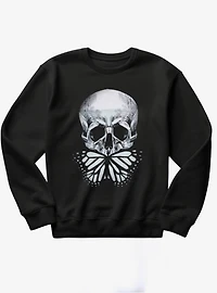 Butterfly Skull Skeleton Goth Sweater
