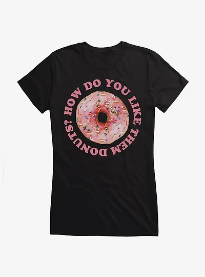 Pink Sprinkle Donut Girls T-Shirt