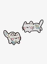 Pastel Decal Cat Enamel Pin Set By Miaocherii
