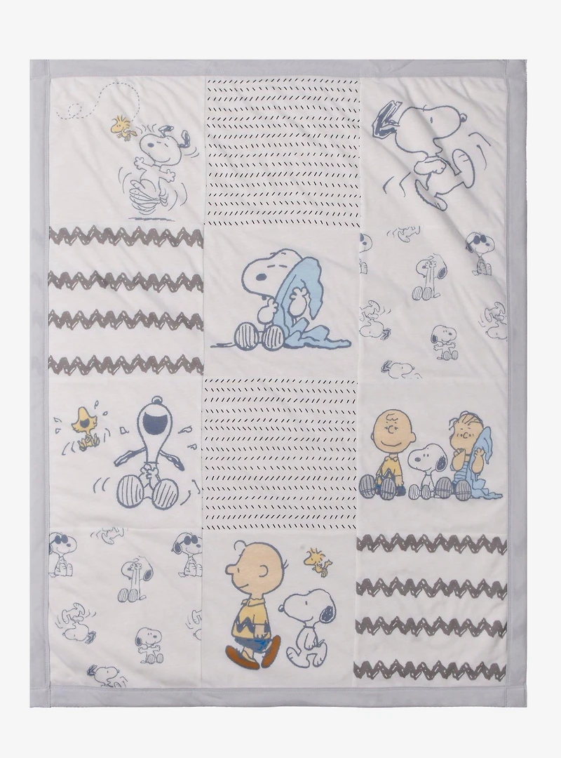 Peanuts Snoopy & Friends Squares Baby Blanket